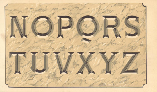 nopors tuvxyz shows the complex faceting of the Roman capital 